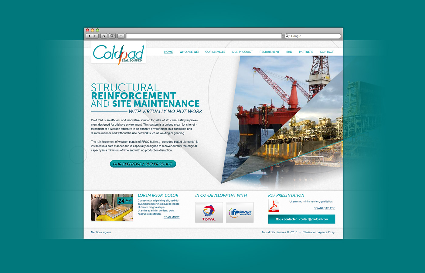Création du site internet Coldpad